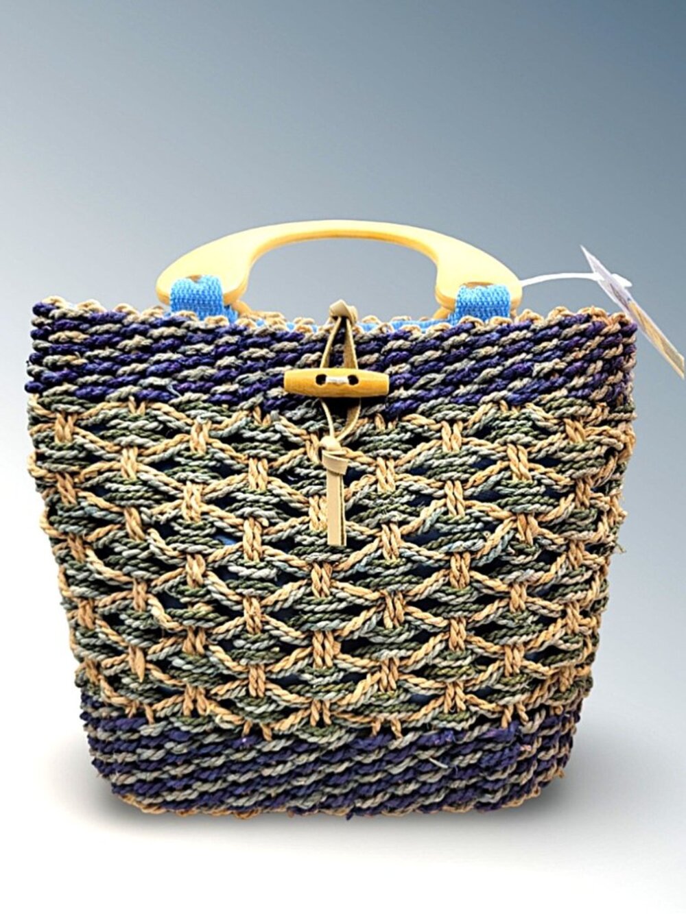 Faded Glory Coastal Tote Bag NWT, Woven Straw Collection